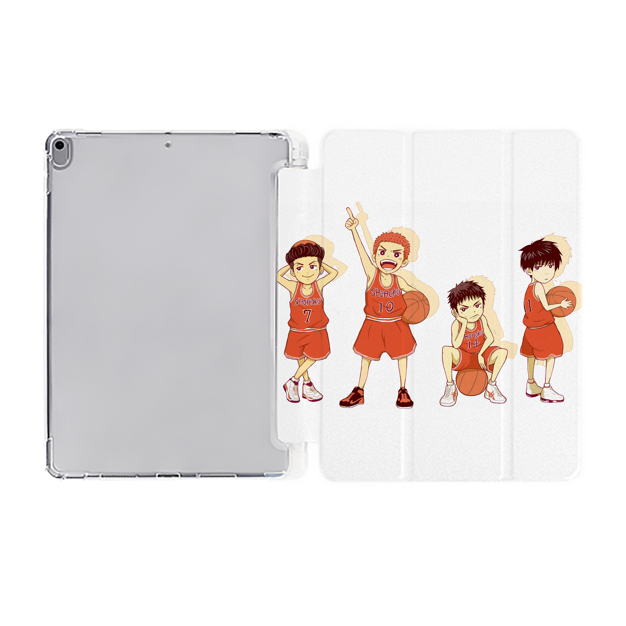 （画像用） SLAM DUNK／スラムダンク IPad ケース ペン収納付き 三つ折りスタンド PUレザー×シリコン 対応機種9.5/10.5/10.9インチ